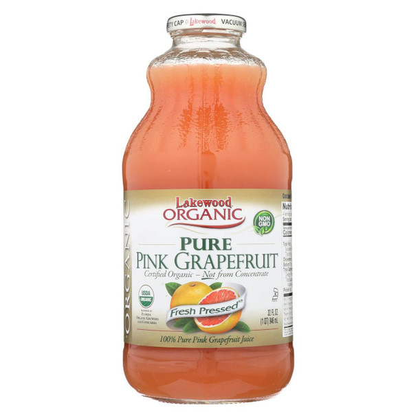 Lakewood - Organic Juice - Pink Grapefreuit - Case of 6 - 32 fl oz.