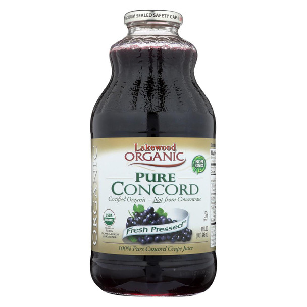 Lakewood - Organic Juice - Concord Grape - Case of 6 - 32 fl oz.