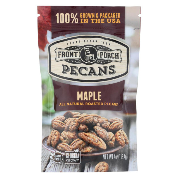 Front Porch Pecans - All Natural Roasted Pecans - Maple - Case of 6 - 4 oz.