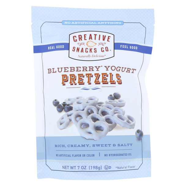 Creative Snacks - Pretzels - Blueberry Yogurt - Case of 12 - 7 oz.