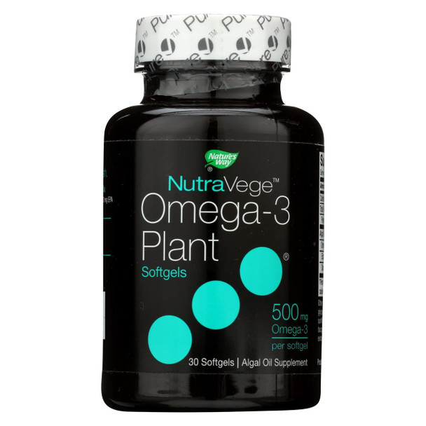 Nature's Way - NutraVege Omega-3 Plant Softgels - 30 Softgels