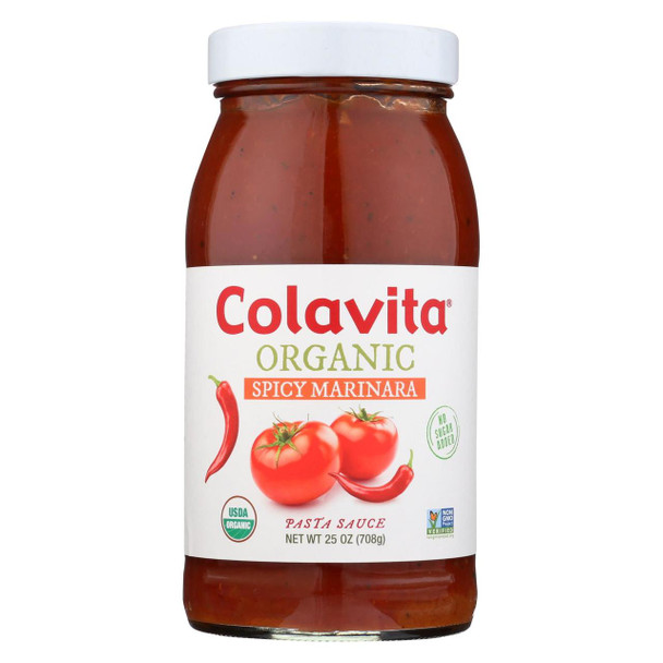Colavita - Organic Pasta Sauce - Spicy Marinara - Case of 6 - 25 oz.