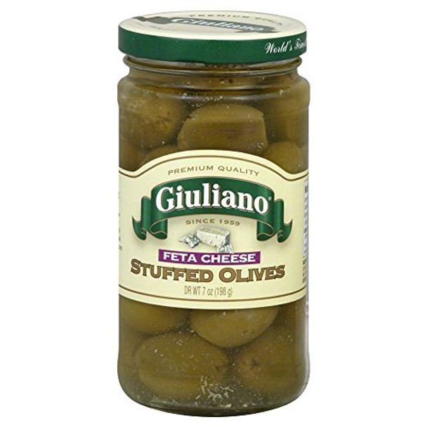 Giulianos' Specialty Foods - Stuffed Olives - Feta Cheese - Case of 6 - 6.5 oz.