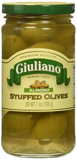 Giulianos' Specialty Foods - Stuffed Olives - Almond - Case of 6 - 6.5 oz.