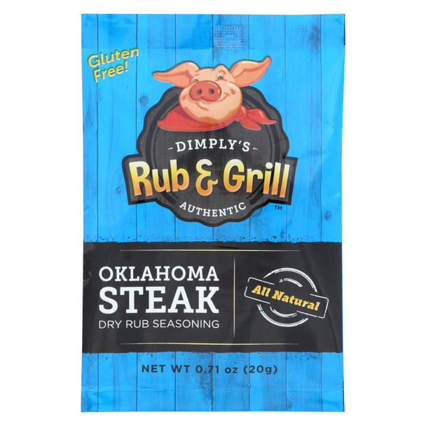 Dimply's - Dry Rub Seasoning - Oklahoma Steak - Case of 12 - 0.71 oz.