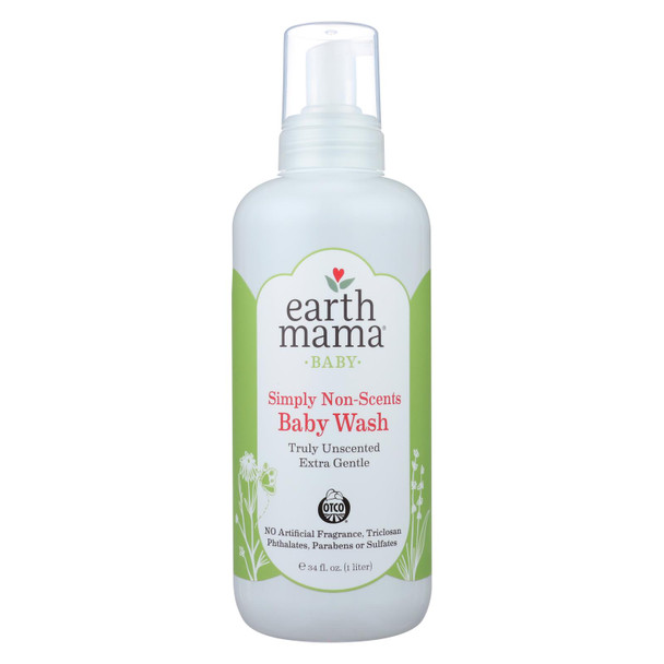 Earth Mama - Baby Wash - Non-Scented - 34 fl oz.