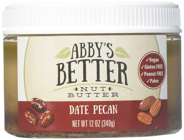 Abby's Better Nut Butter - Date Pecan Nut Butter - Case of 6 - 12 oz.