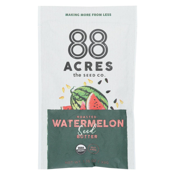 88 Acres - Seed Butter - Organic Watermelon - Case of 10 - 1.16 oz.