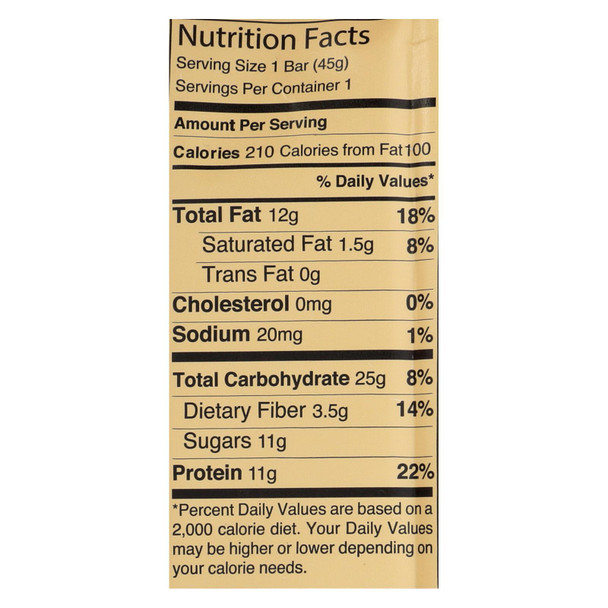 Kize Concepts - Energy Bar Raw Almond-Butter - Case of 10-1.6oz