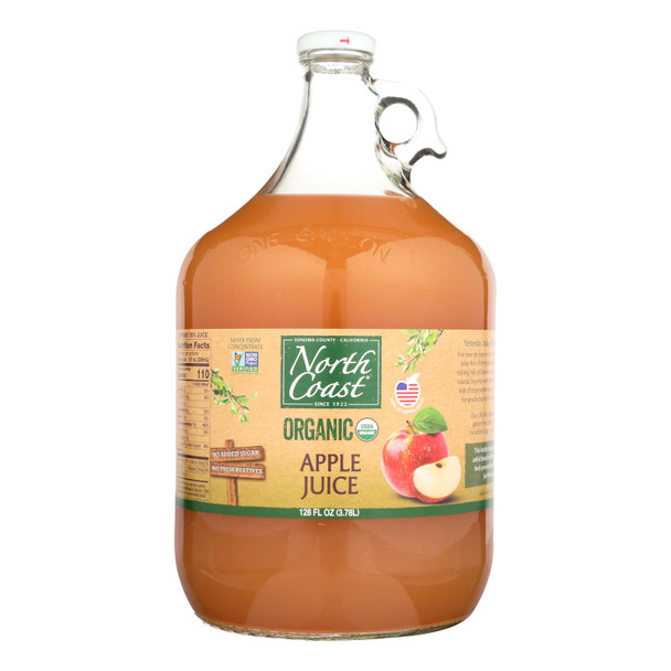 North Coast Organic Apple Juice  - Case of 4 - 1 GAL