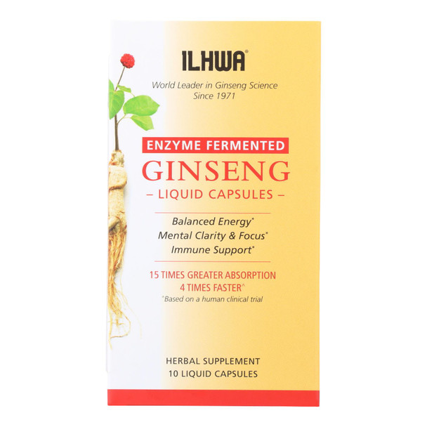 Ilhwa Enzyme Fermented Ginseng Herbal Supplement  - Case of 12 - 10 CAP