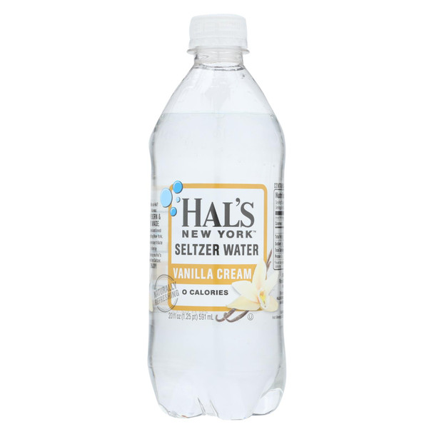 Hal's New York Seltzer Hal's New York Seltzer Water Vanilla Cream - Case of 24 - 20 FZ Hal's New York Seltzer Hal's New York Seltzer Water Vanilla Cream - Case of 24 - 20 FZ