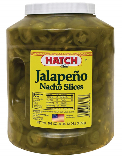 Hatch Chili Jalapeno Nacho Slices - Case of 4 - 108 OZ