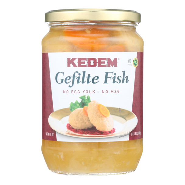 Kedem Gourmet Gefilte Fish - Case of 12 - 24 OZ