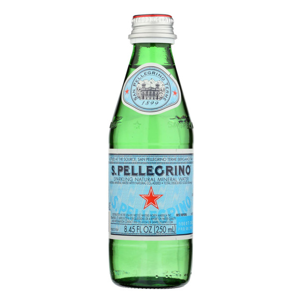 S. Pellegrino Natural Sparkling Mineral Water  - Case of 4 - 6/250 ML