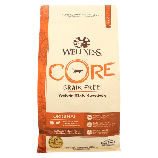 Wellness Pet Products - Cat Original Turkey & Chicken Meal - Case of 4 - 5 LB