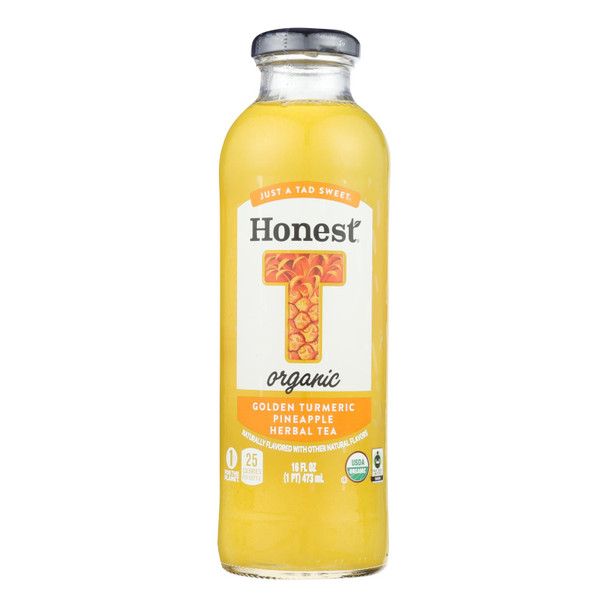 Honest Organic Golden Turmeric Pineapple Hearbal Tea  - Case of 12 - 16 FZ