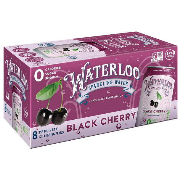 Waterloo - Sparkling Water Black Cherry - Case of 3 - 8/12 FZ