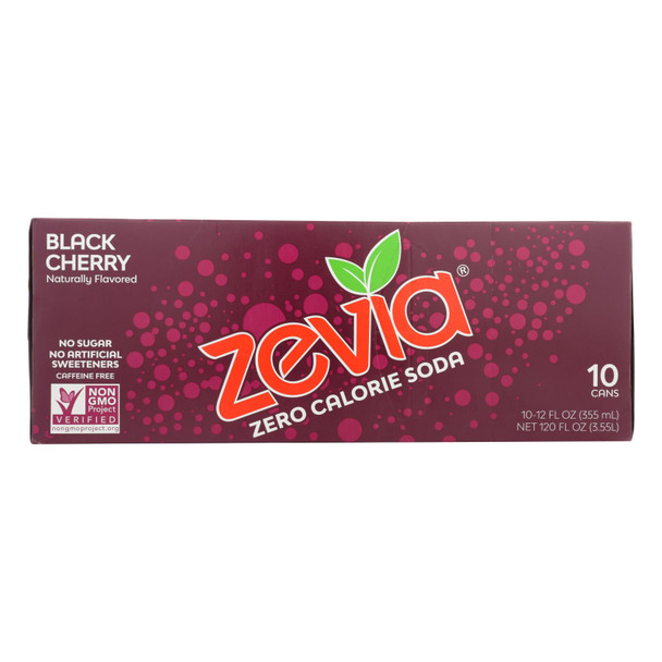 Zevia Black Cherry Soda  - Case of 2 - 10/12 FZ