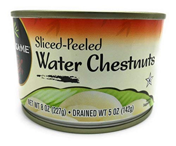 Ka'Me Ka-Me Sliced-Peeled Water Chestnuts - Case of 24 - 8 OZ