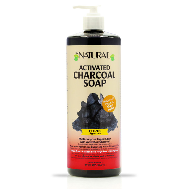 Dr. Natural - Carcoal Liquid Soap Citrus - Case of 6 - 32 OZ