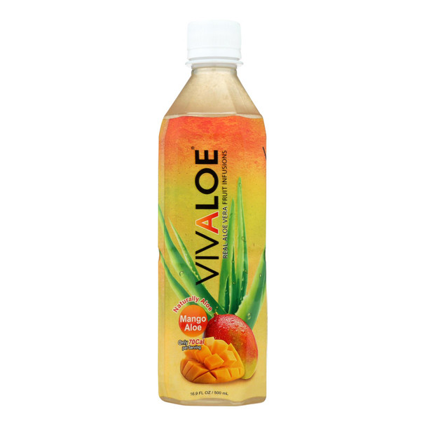 Vivaloe - Bev Aloe Mango - Case of 12 - 16.9 FZ