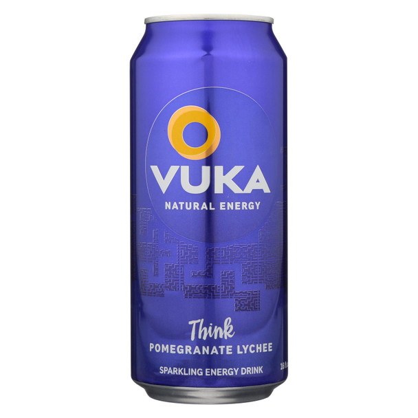 Vuka Think Pomegranate Lychee Energy Drink  - Case of 12 - 16 FZ