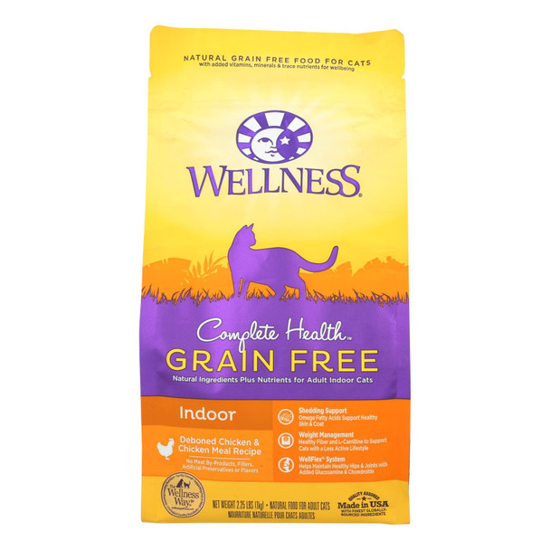 Wellness Pet Products - Cat Dry Indoor Chk Chk Ml - Case of 6 - 2.25 LB