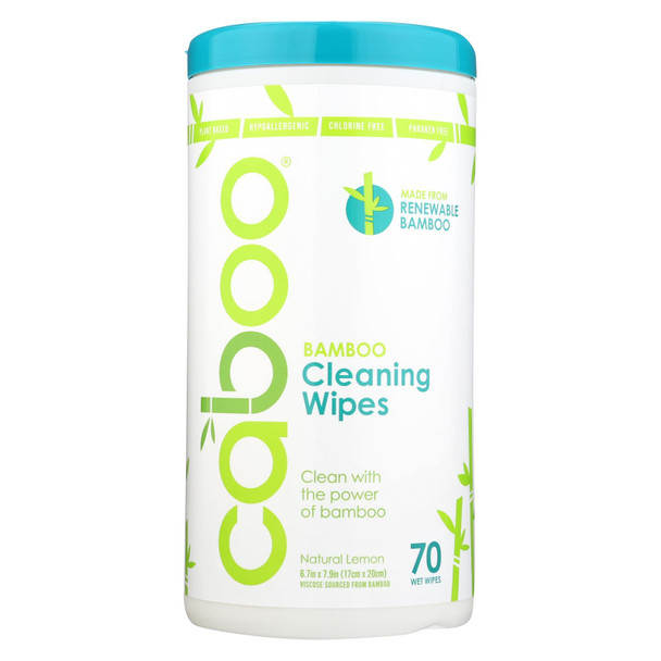 Caboo - Cleaning Wipes Lemon - Case of 8 - 70 CT