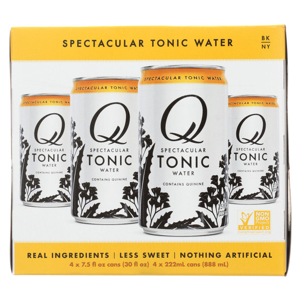 Q Drinks - Tonic Water - Case of 6/4 Packs/7.5oz Cans