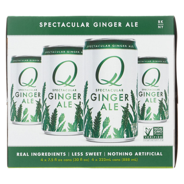 Q Drinks - Ginger Ale - Case of 6/4 packs/7.5oz Cans