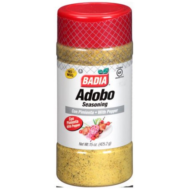 Badia Spices Adobo Seasoning With Pepper - Case of 12 - 15 OZ