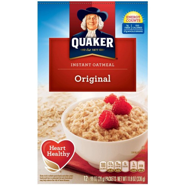 Quaker Instant Oatmeal - Case of 12 - 11.8 OZ