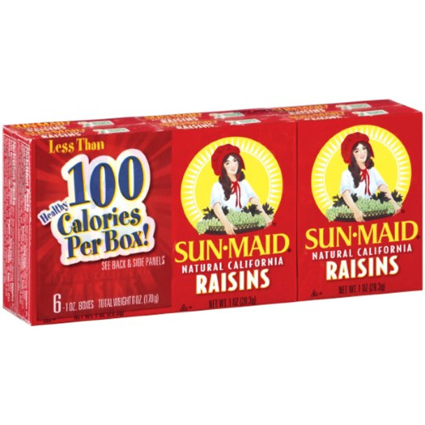 Sun Maid California Sun - Dried Raisins - Case of 24 - 10 CT