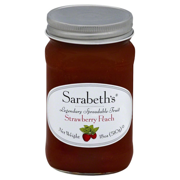 Sarabeth Kitchen - Fruit Sprd Strawberry Peach - Case of 6 - 18 OZ