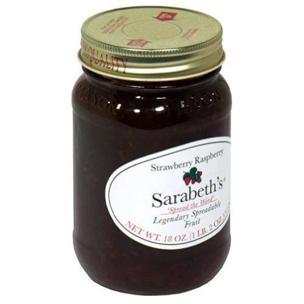 Sarabeth Kitchen - Fruit Sprd Strawberry Raspbry - Case of 6 - 18 OZ