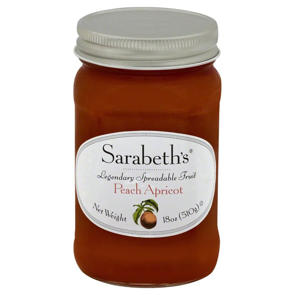 Sarabeth Kitchen - Fruit Sprd Peach Apricot - Case of 6 - 18 OZ