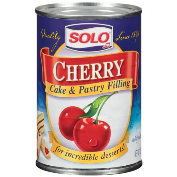 Solo Cherry Cake & Pastry Filling. - Case of 12 - 12 OZ
