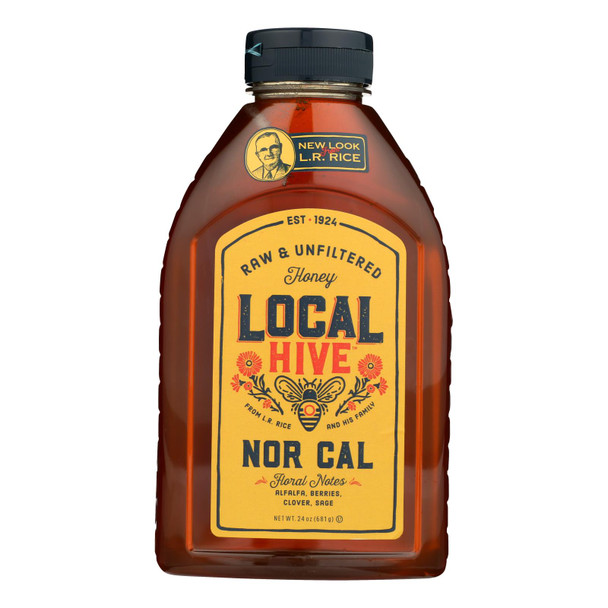 Local Hive - Honey Raw Unfiltrd Ncal - Case of 6 - 24 OZ