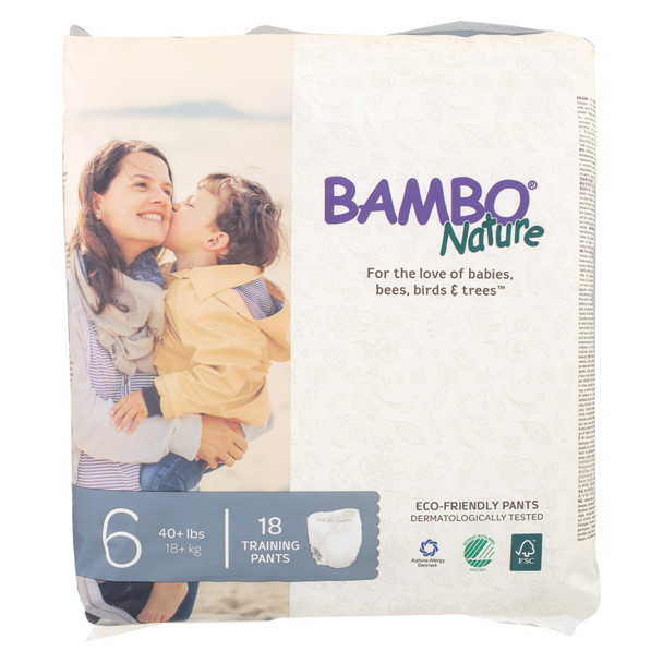 Bambo Nature Size 6 Training Pants  - Case of 5 - 18 CT