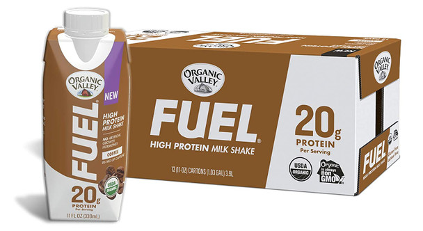 Organic Valley - Shke Protein Coffee Milk - Case of 12 - 11 OZ