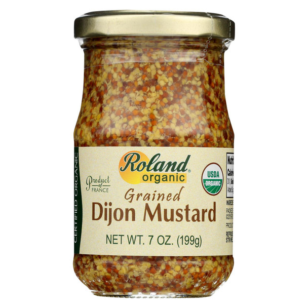 Roland Products - Mustard Dijon Grained - Case of 12 - 7 OZ
