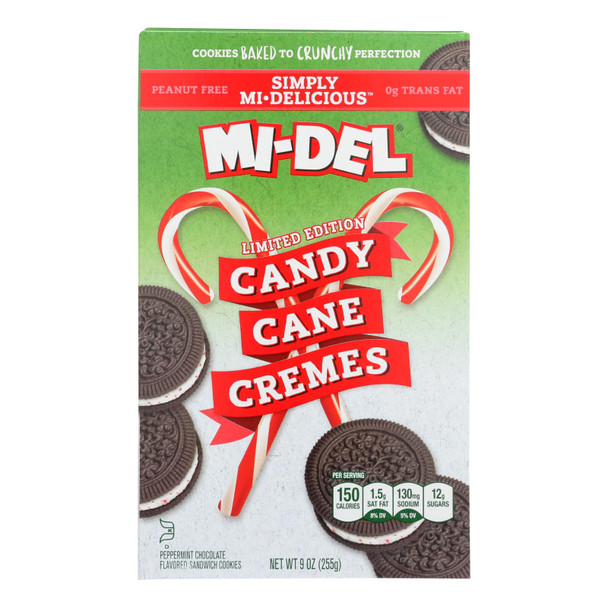 Mi-Del's Simply Mi-Delicious Candy Cane Cremes  - Case of 12 - 9 OZ