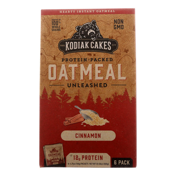 Kodiak Cakes - Oatmeal Cinnamon Packets - Case of 12 - 6/1.76OZ