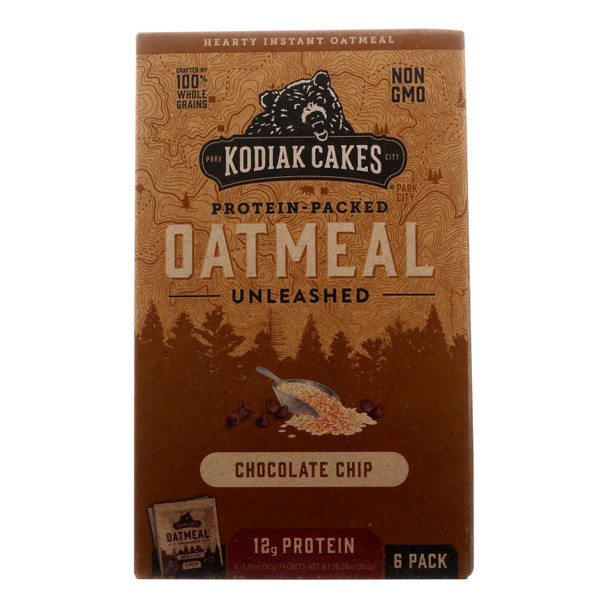 Kodiak Cakes - Oatmeal Chocolate Chip Packets - Case of 12 - 6/1.76OZ