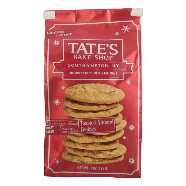 Tate's Bake Shop - Cookies Toasted Almond - Case of 12 - 7 OZ