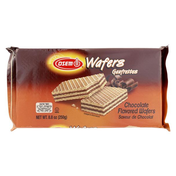 Osem Chocolate Flavored Wafers  - Case of 12 - 8.8 OZ