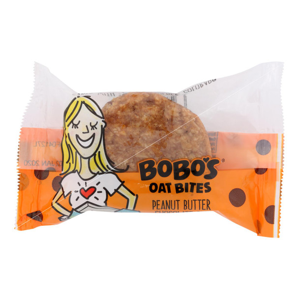 Bobo's Oat Bars - Oat Bites Peanut Butter Chocolate Chip - Case of 75 - 1.3 OZ