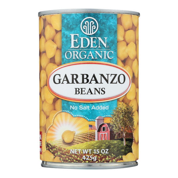 Eden Organic Garbanzo Beans  - Case of 6 - 15 OZ