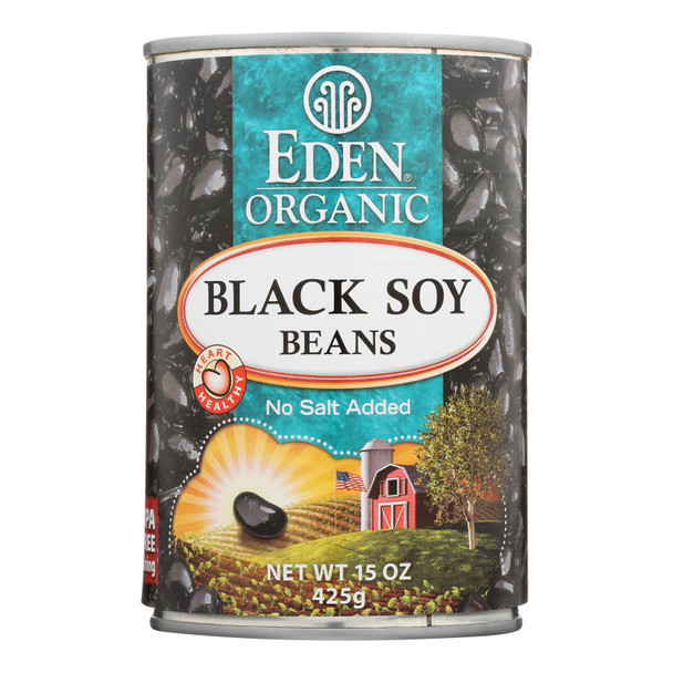 Eden Organic Black Soy Beans  - Case of 6 - 15 OZ